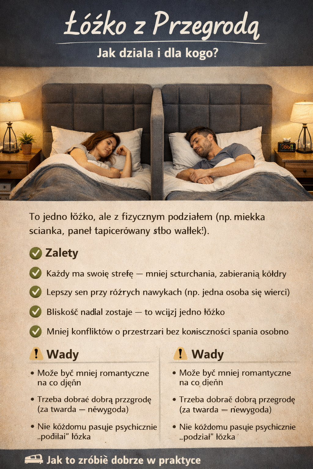 Łóżka dla par – jak uniknąć konfliktów o przestrzeń w sypialni