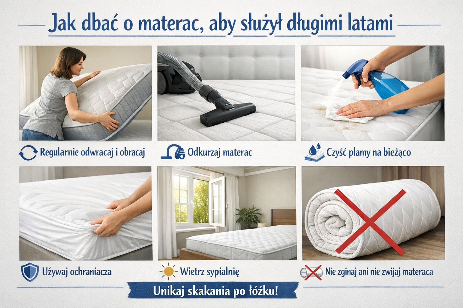 Jak dbać o materac, aby służył latami?